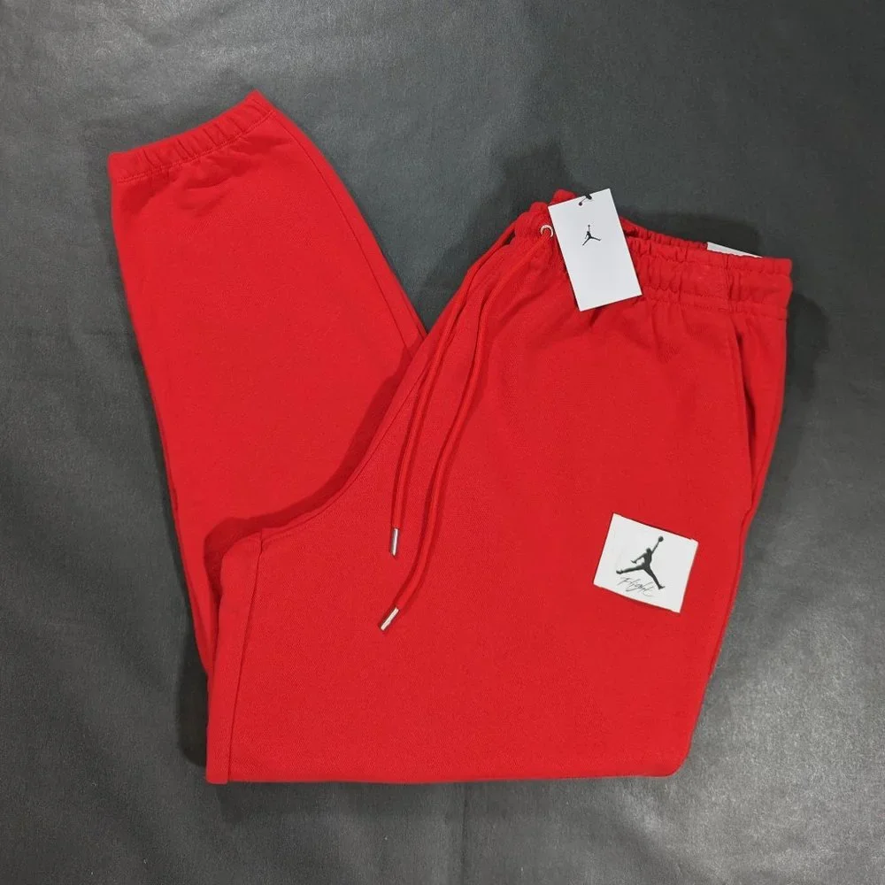 Nike Jordan Men`s Essential Flight Fleece Joggers Size 2XL 38x30 Fire Red - Picture 10 of 10